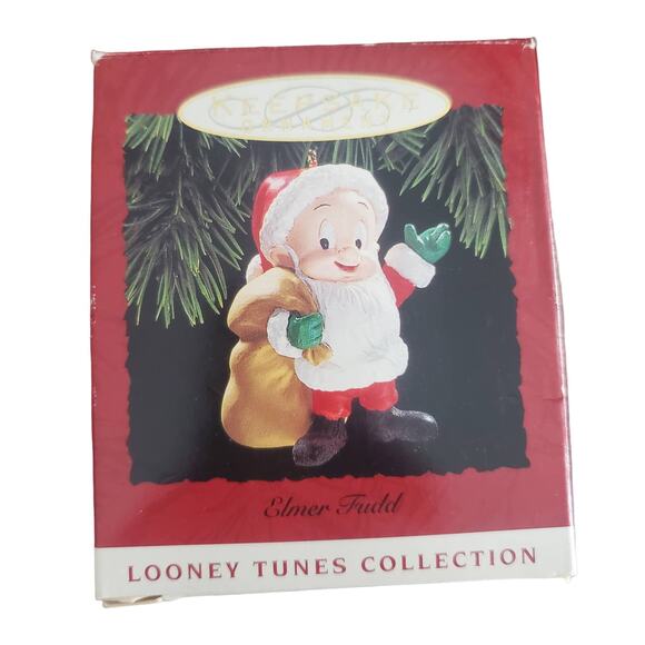 🆓 FREE Hallmark Looney Tunes Elmer Fudd Keepsake Ornament 1993 Christmas Santa - Picture 1 of 14